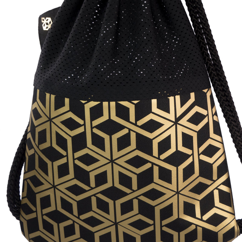 Black Attack Star Gold fashion backpack handmade